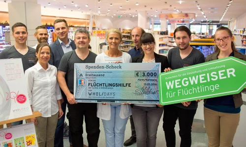 wholidays-Partner unterstützen Flüchtlingshilfe mit 3.000 Euro