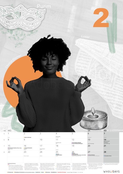 Der wholidays-Kalender 2021 – Entwürfe – #02_03