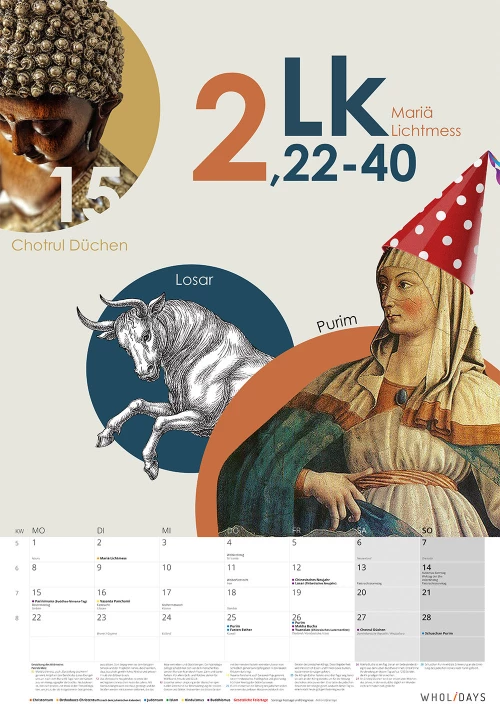Der wholidays-Kalender 2021 – Februar