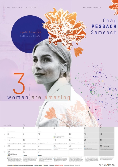 Der wholidays-Kalender 2021 – März