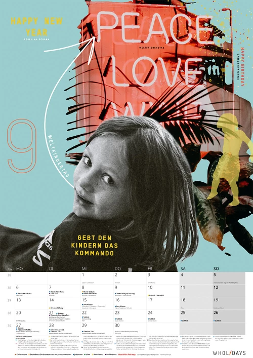 Der wholidays-Kalender 2021 – September