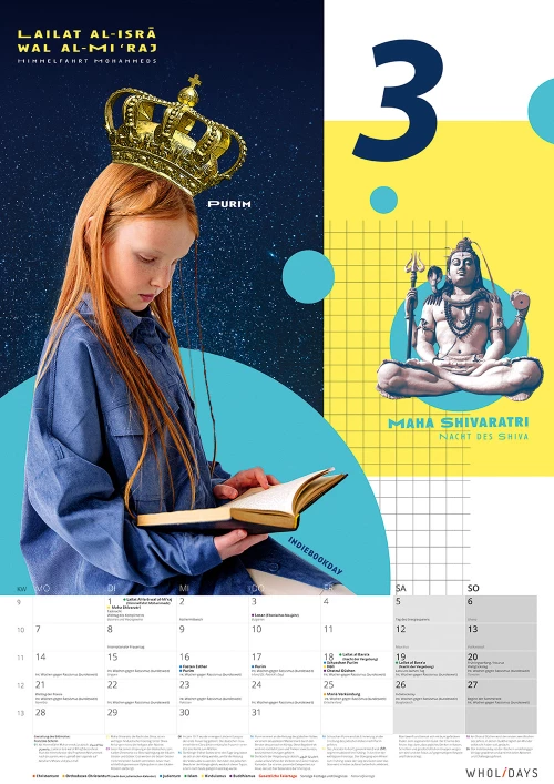 Der wholidays-Kalender 2022 – März