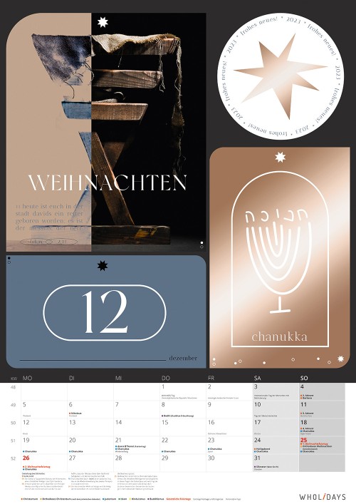 Der wholidays-Kalender 2022 – Dezember