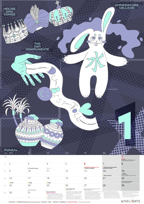 Der wholidays-Kalender 2023 – Entwürfe – #01_01