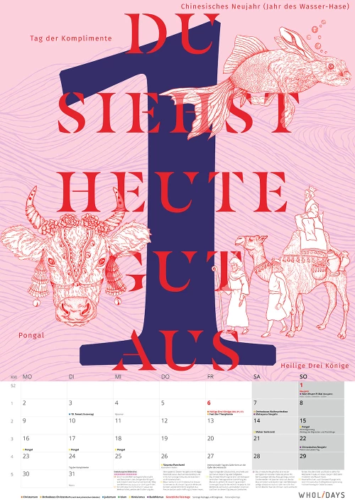 Der wholidays-Kalender 2023 – Entwürfe – #01_03