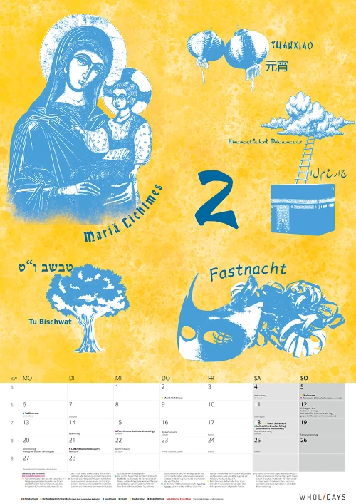 Der wholidays-Kalender 2023 – Entwürfe – #02_01
