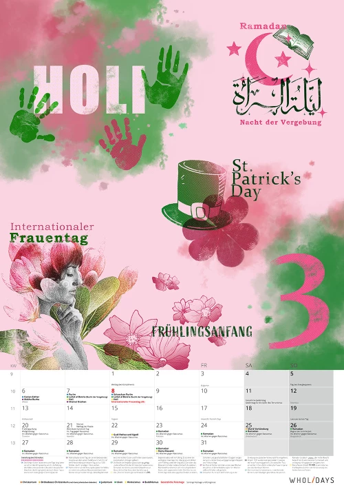 Der wholidays-Kalender 2023 – Entwürfe – #03_03