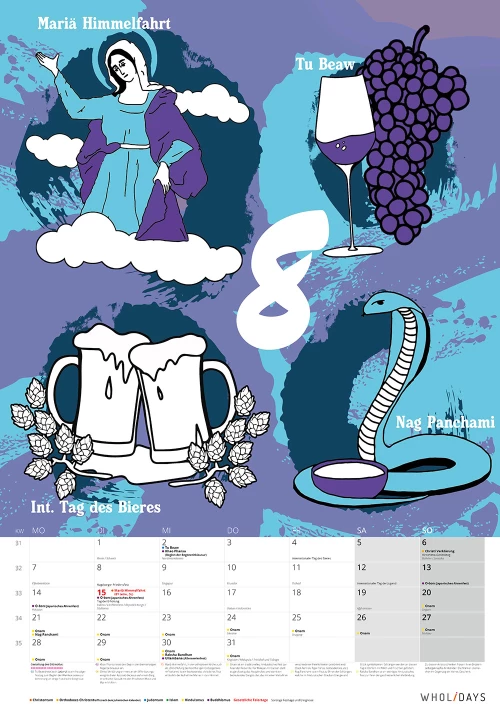 Der wholidays-Kalender 2023 – Entwürfe – #08_01