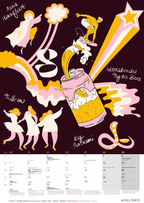 Der wholidays-Kalender 2023 – Entwürfe – #08_03