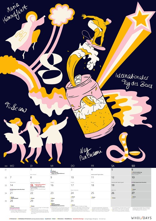 Der wholidays-Kalender 2023 – Entwürfe – #08_04