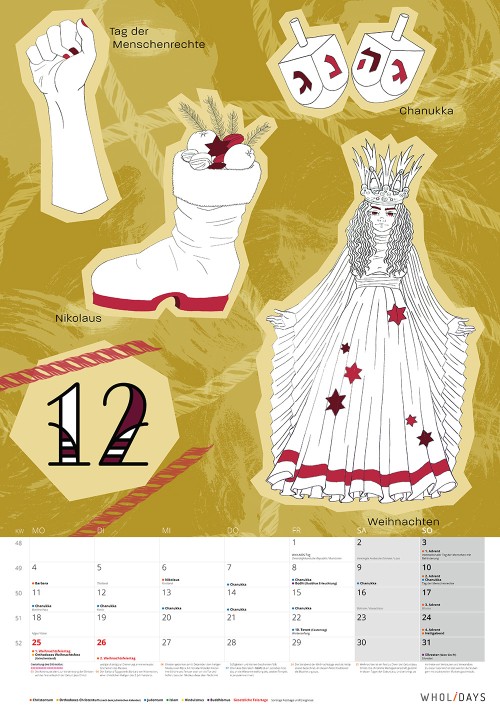 Der wholidays-Kalender 2023 – Entwürfe – #12_01