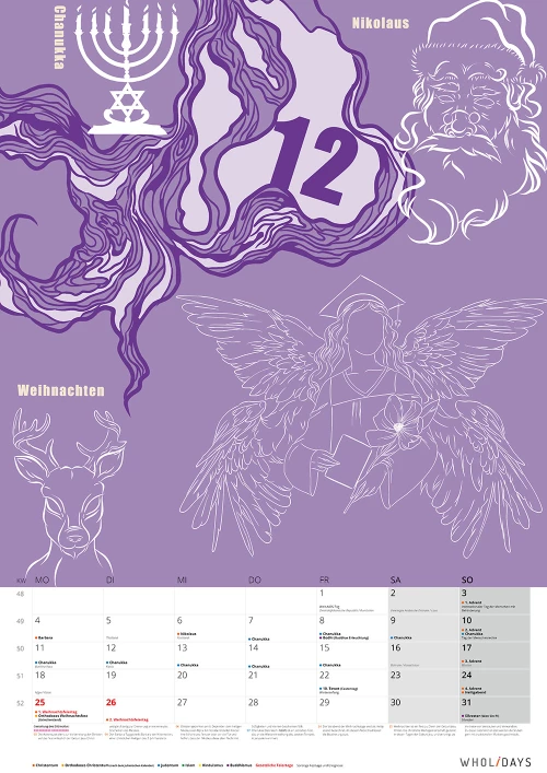 Der wholidays-Kalender 2023 – Entwürfe – #12_03