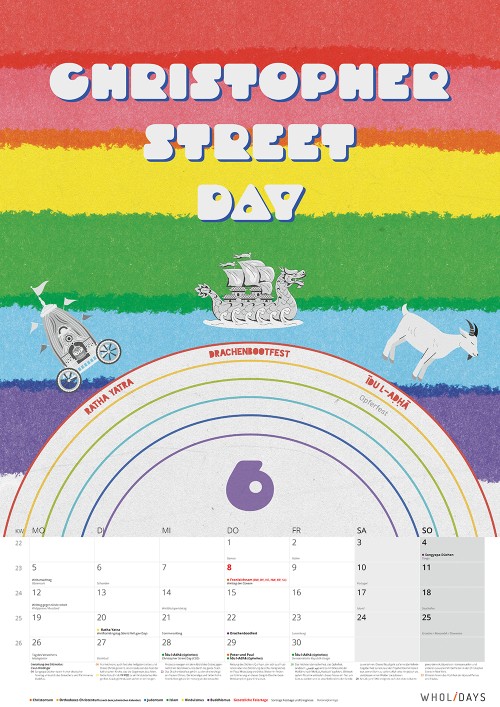 Der wholidays-Kalender 2023 – Juni