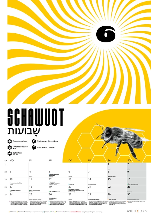 Der wholidays-Kalender 2024 – Juni