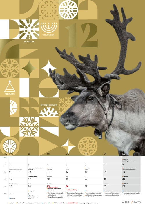 Der wholidays-Kalender 2024 – Dezember