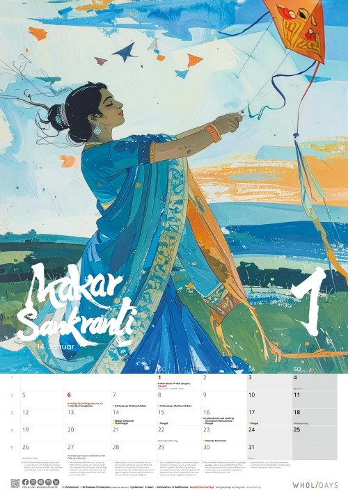 Der wholidays-Kalender 2026 – Januar