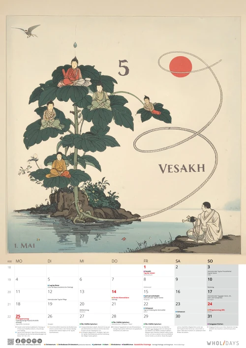 Der wholidays-Kalender 2026 – Mai