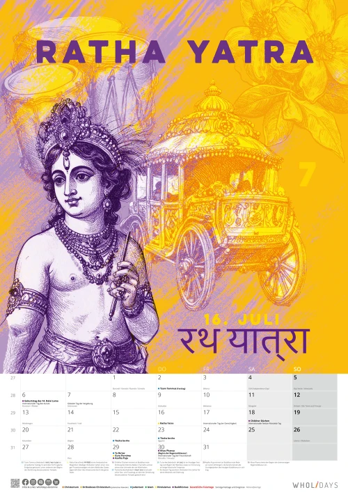 Der wholidays-Kalender 2026 – Juli