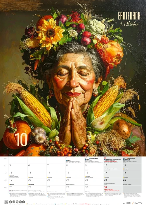 Der wholidays-Kalender 2026 – Oktober