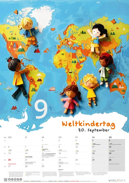 Der wholidays-Kalender 2027 – September