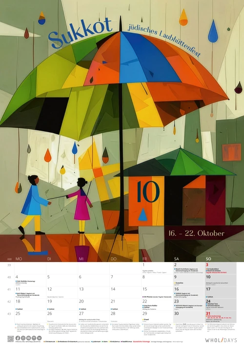 Der wholidays-Kalender 2027 – Oktober