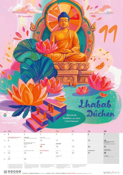 Der wholidays-Kalender 2027 – November
