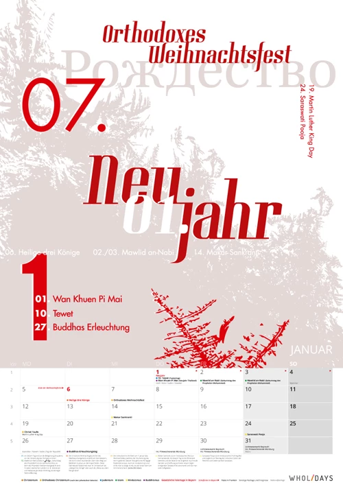 Der Monatskalender 2015 – Januar