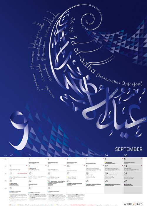 Der Monatskalender 2015 – September