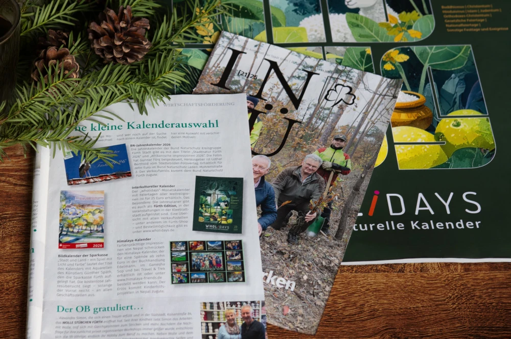 Fürther Stadtzeitung INFÜ 19. November 2025: „Eine kleine Kalenderauswahl“