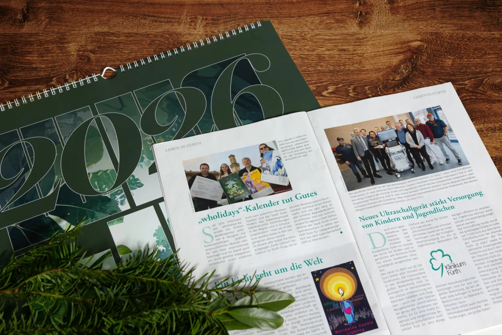 Fürther Stadtzeitung INFÜ 03. Dezember 2025: „wholidays-Kalender tut Gutes“