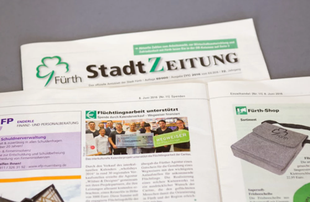 Stadtzeitung Fürth: wholidays unterstützt Flüchtlingsarbeit